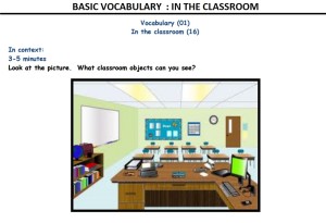 Basic Vocabulary - In the Classroom